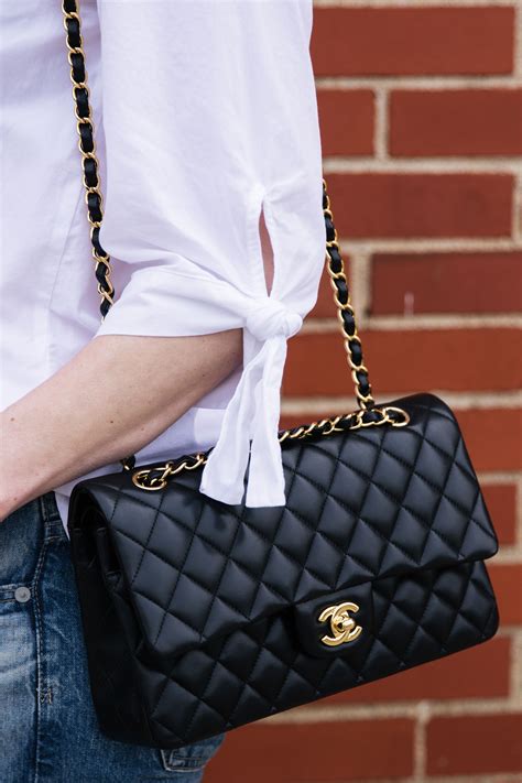 all black chanel flap|Chanel medium classic flap.